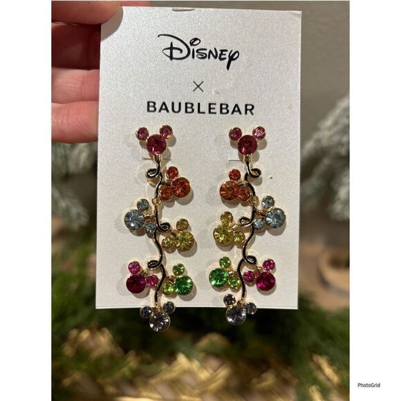 Disney x Baublebar Mickey Xmas Lights Earrings - Picture 1 of 1